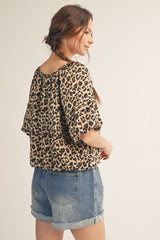"Jane" Leopard Blouse