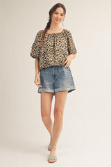 "Jane" Leopard Blouse