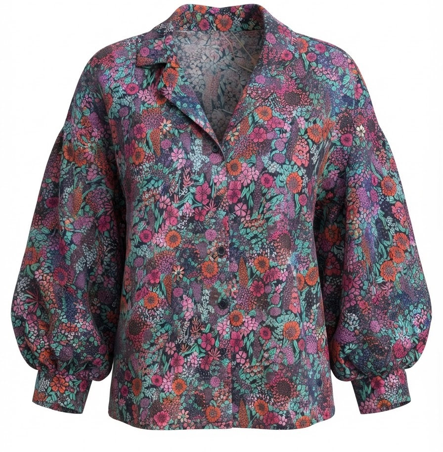 "Ava" Floral Blouse - The Katie Grace Boutique