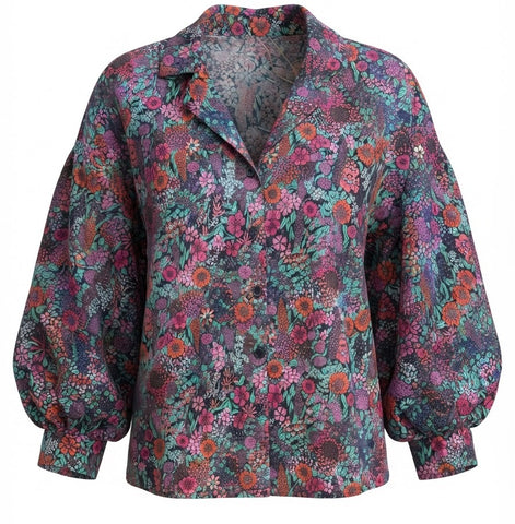 "Ava" Floral Blouse - The Katie Grace Boutique