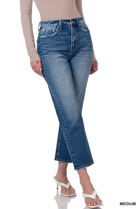 "Jess" High Rise Cropped Jeans