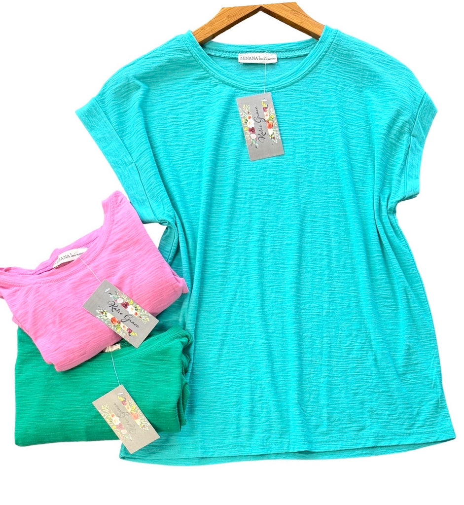 "Nellie" Cap Sleeve Top, 3 colors