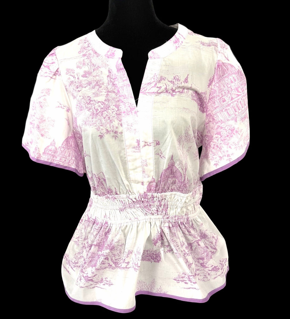 "Holly" Peplum Blouse - The Katie Grace Boutique