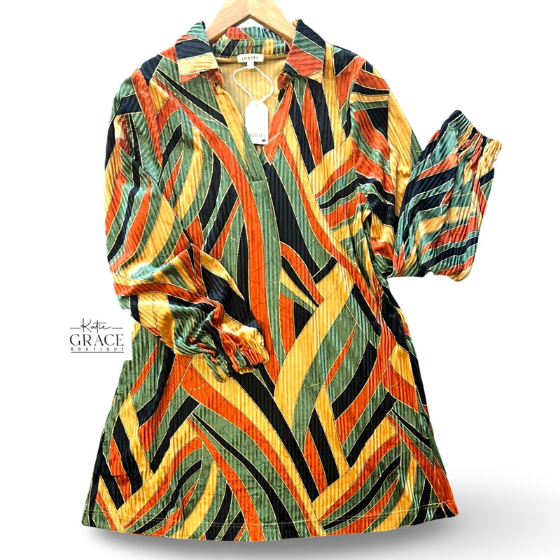 "Tess" Ribbed Velvet Dress - The Katie Grace Boutique