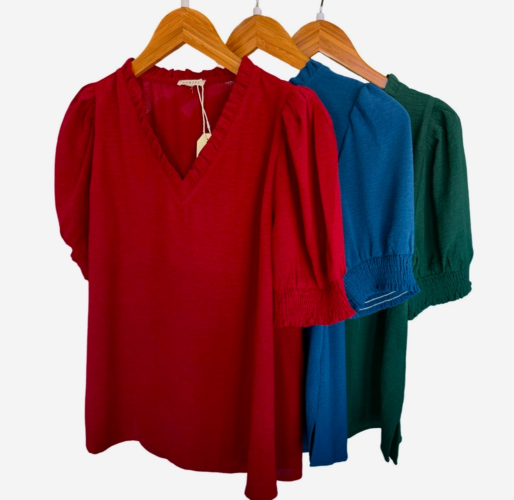 "Juno" V Neck Blouse