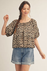 "Jane" Leopard Blouse