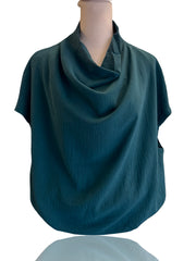 "Charlotte" Draped Mock Neck, 2 colors - The Katie Grace Boutique