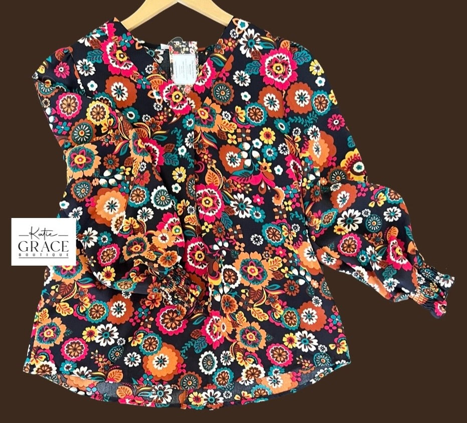 "Everly" Printed Blouse