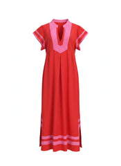 "Catrina" Linen Blend Midi Dress