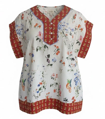 "Vivian" Cap Sleeve Blouse