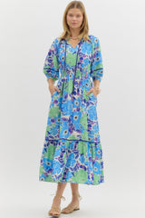 "Chloe" Floral Dress - The Katie Grace Boutique