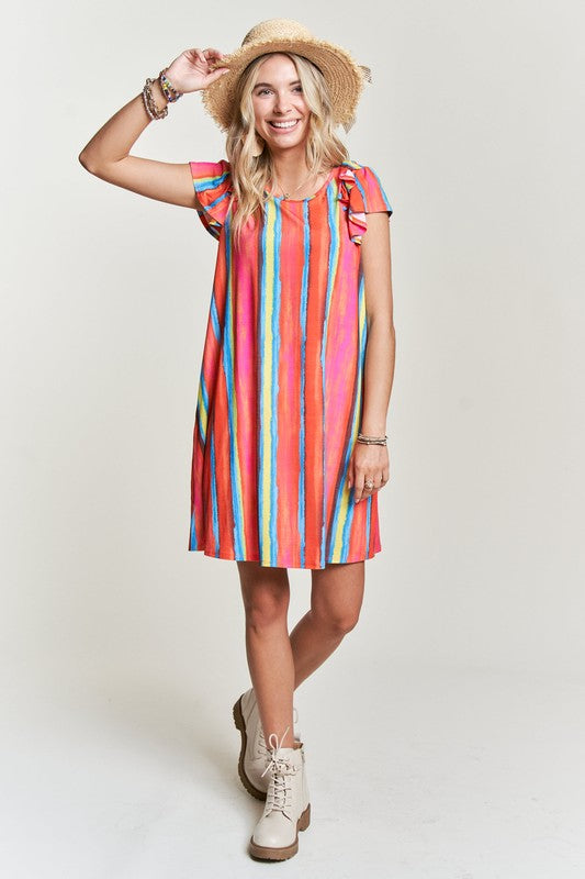 Last One! “Cate" Striped Dress