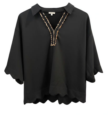 "Tillie" Scalloped Luxe Shirt