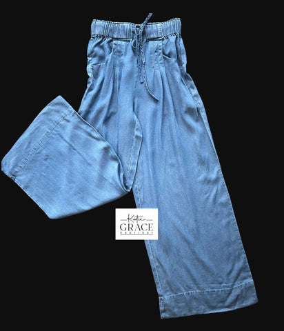 "Maxine" Tencel Wide Pants - The Katie Grace Boutique