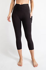 "Milly" Cropped Leggings V Waist - The Katie Grace Boutique