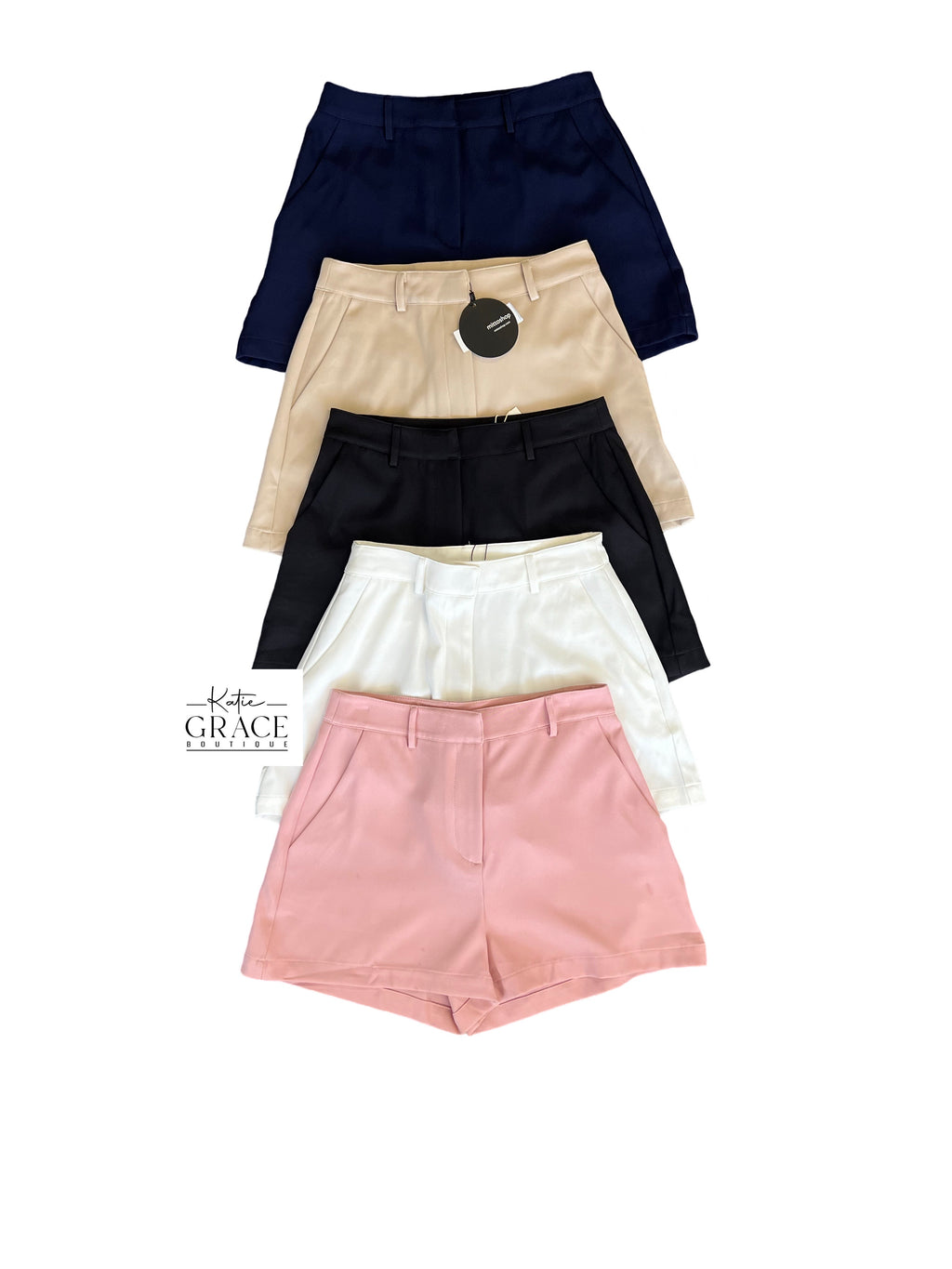 "Carmen" Tailored Shorts, 2 colors - The Katie Grace Boutique