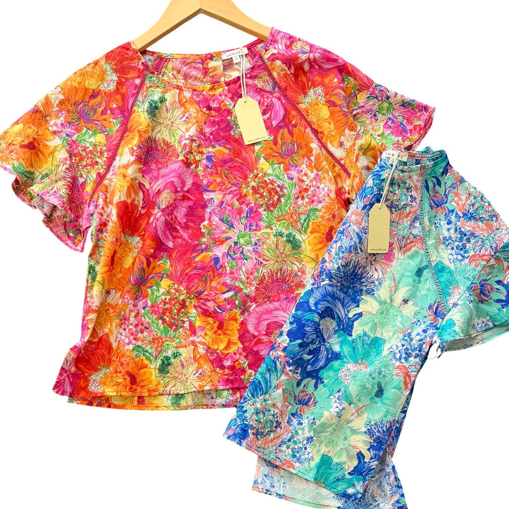 "Tessie" Floral Blouse, 2 colors - The Katie Grace Boutique
