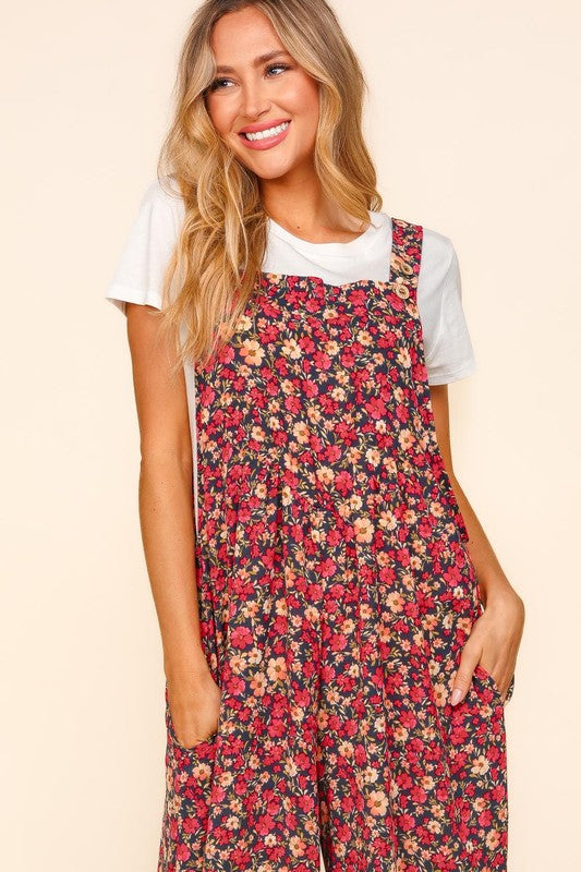 "Tabitha" Floral Overalls - The Katie Grace Boutique