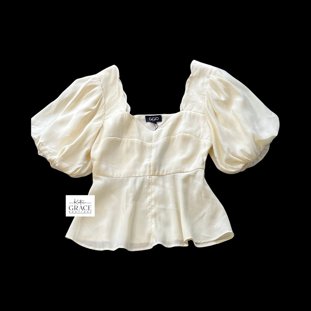 "Carly" Sweetheart Blouse - The Katie Grace Boutique