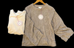 "Marie" Soft Velour Top, 2 colors - The Katie Grace Boutique