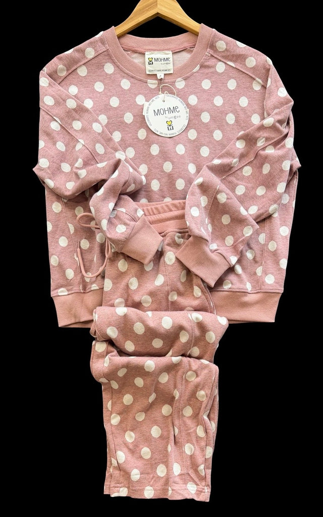 "Dot" Polka Matching Separates, Mauve - The Katie Grace Boutique