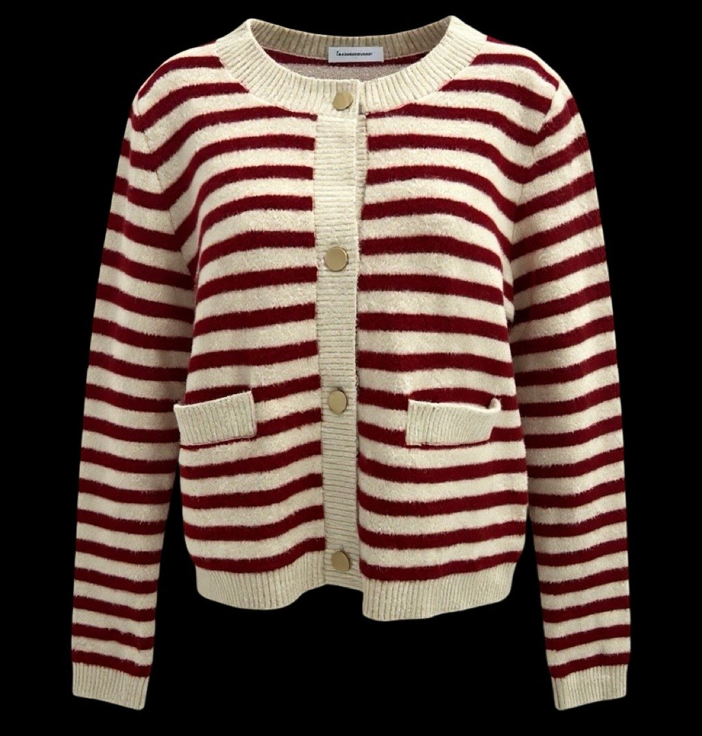 "Candi" Striped Cardigan - The Katie Grace Boutique
