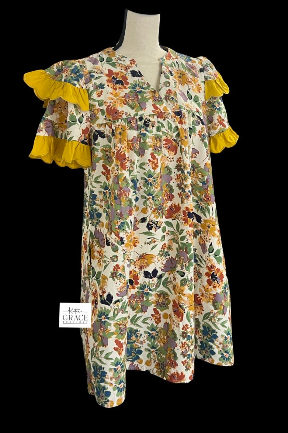 "Lottie" Floral Dress - The Katie Grace Boutique