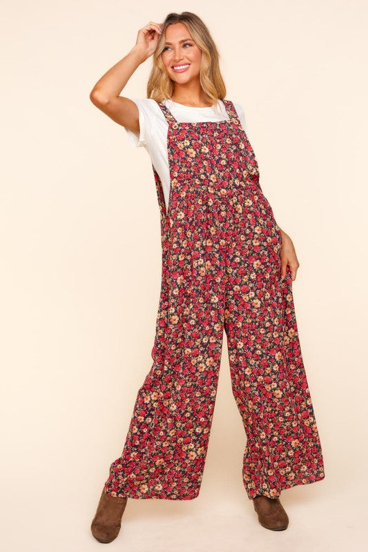 "Tabitha" Floral Overalls - The Katie Grace Boutique