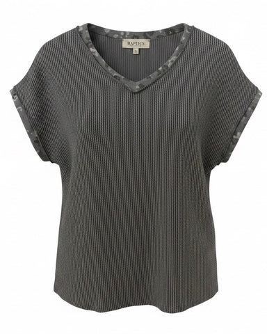 "Leigh" Curly Knit Top
