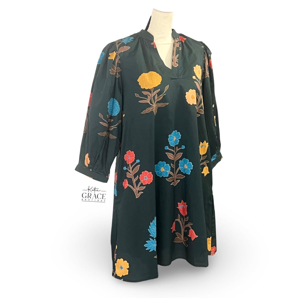 "Chloe" Floral Dress - The Katie Grace Boutique