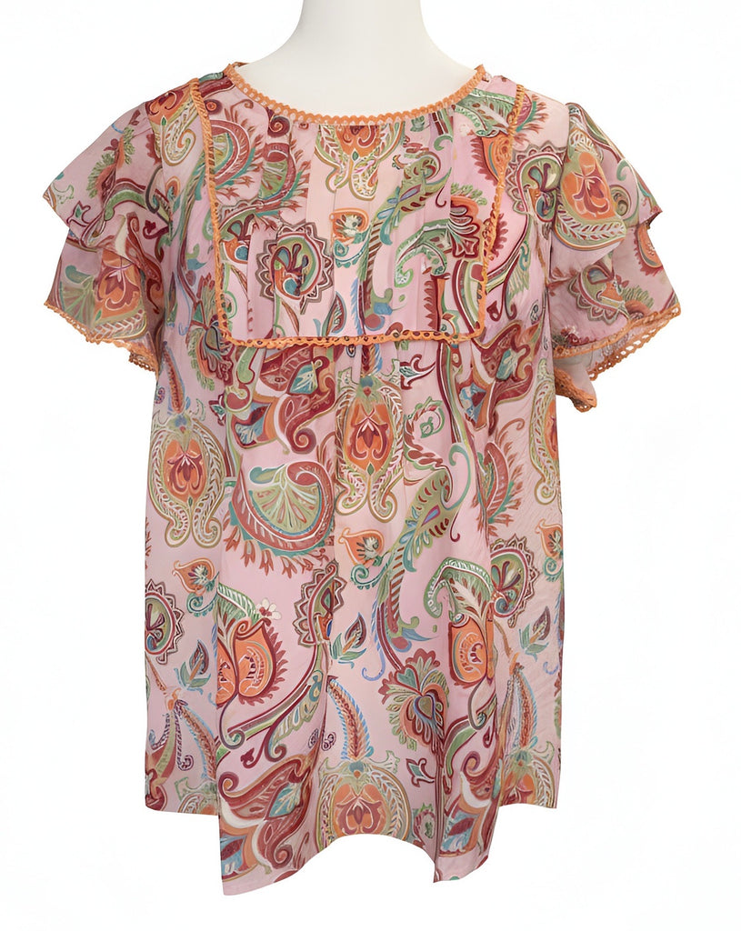 "Layla" Paisley Blouse - The Katie Grace Boutique