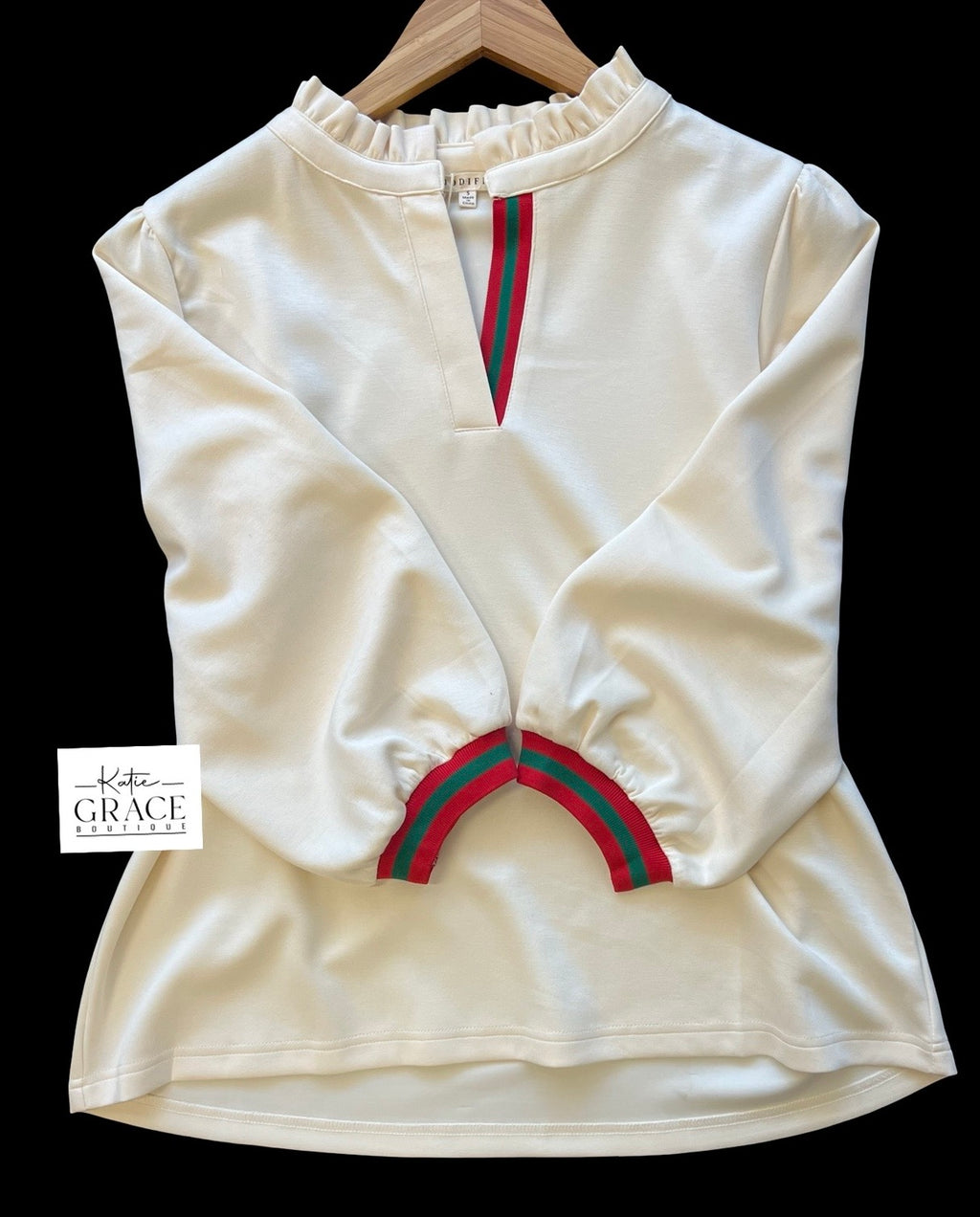 "Lorna" Luxe Knit Stripe Top - The Katie Grace Boutique