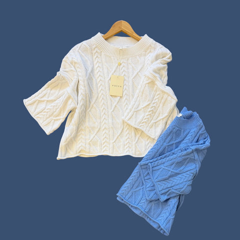 "Nichole" 3/4 Sleeve Sweater, 2 colors - The Katie Grace Boutique