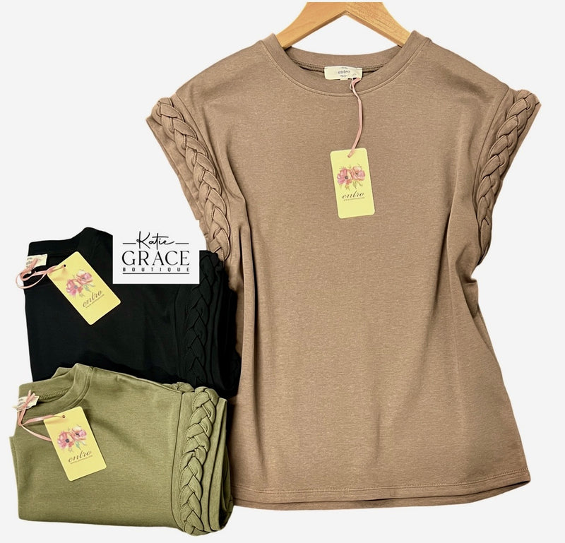 "Astrid" Cap Sleeve Blouse, 3 colors - The Katie Grace Boutique