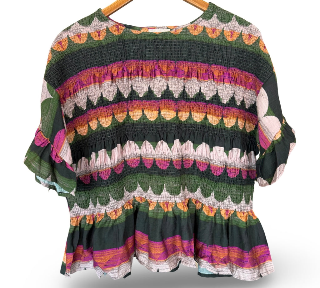 "Ruby" Smocked Blouse - The Katie Grace Boutique