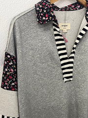 "Nikki" Stripe and Floral Tunic - The Katie Grace Boutique