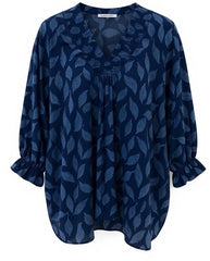"Nora" Jacquard Blouse, Plus - The Katie Grace Boutique