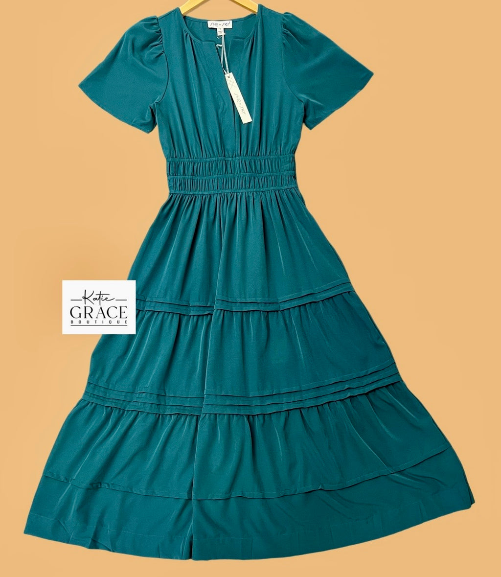 "Tula" Smocked Waist Dress - The Katie Grace Boutique