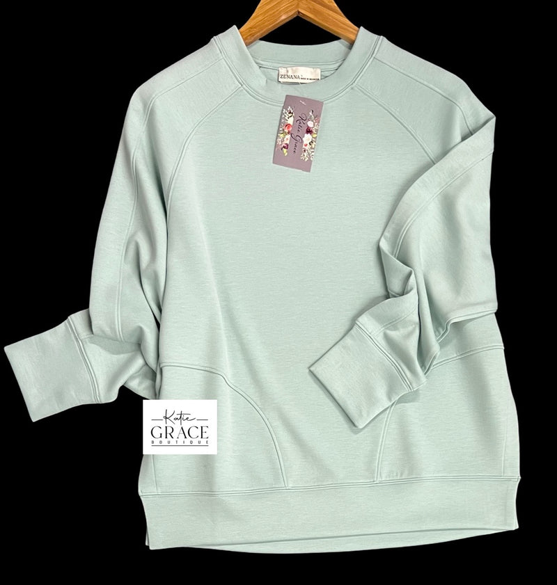 "Anne" Scuba Pullover - The Katie Grace Boutique