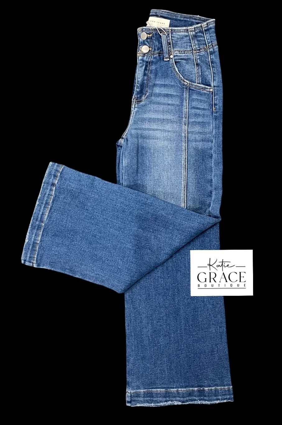 "Haven" High Rise Cropped Jeans - The Katie Grace Boutique