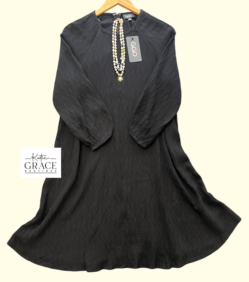 "Amy" Textured Dress - The Katie Grace Boutique