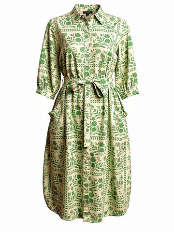 "Sunnie" Button Down Midi Dress - The Katie Grace Boutique