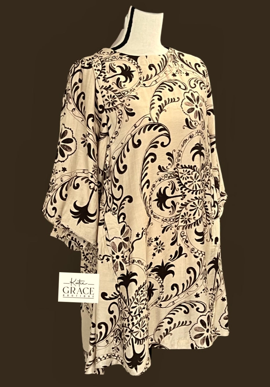 "Oaklee" Balloon Sleeve Dress - The Katie Grace Boutique