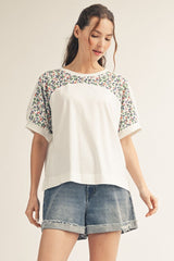 "Cassie" Eyelet Top - The Katie Grace Boutique