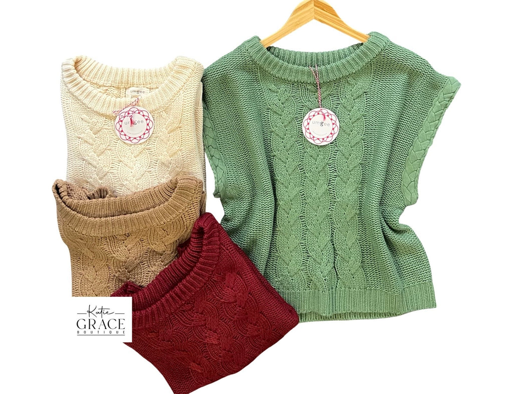 "Jocelyn" Cable Knit Sweater, 4 colors