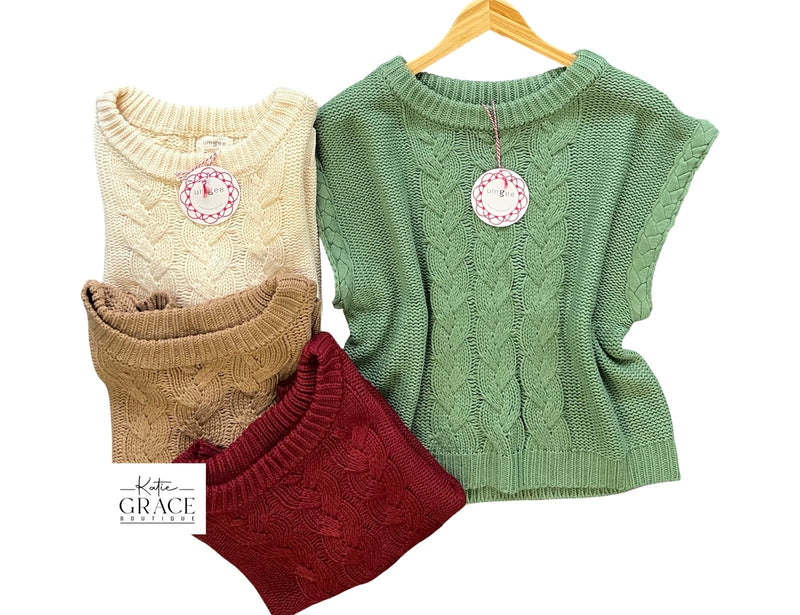 "Jocelyn" Cable Knit Sweater, 4 colors