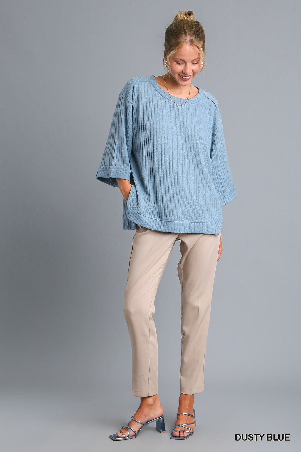 "April" Ribbed Top, 2 colors - The Katie Grace Boutique