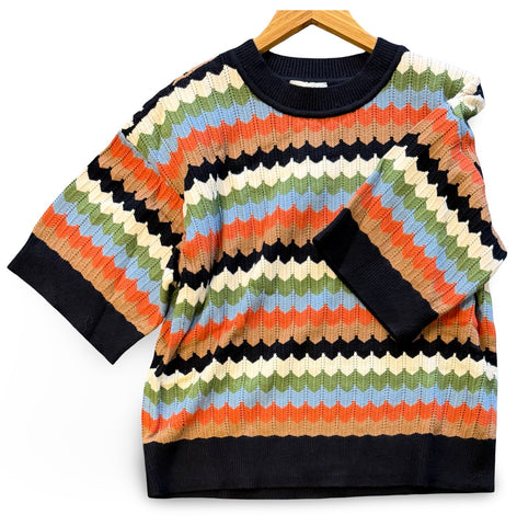 "Melody" Short Sleeve Sweater - The Katie Grace Boutique