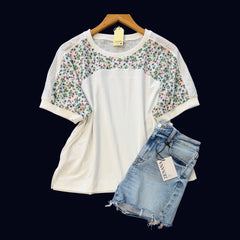 "Cassie" Eyelet Top - The Katie Grace Boutique