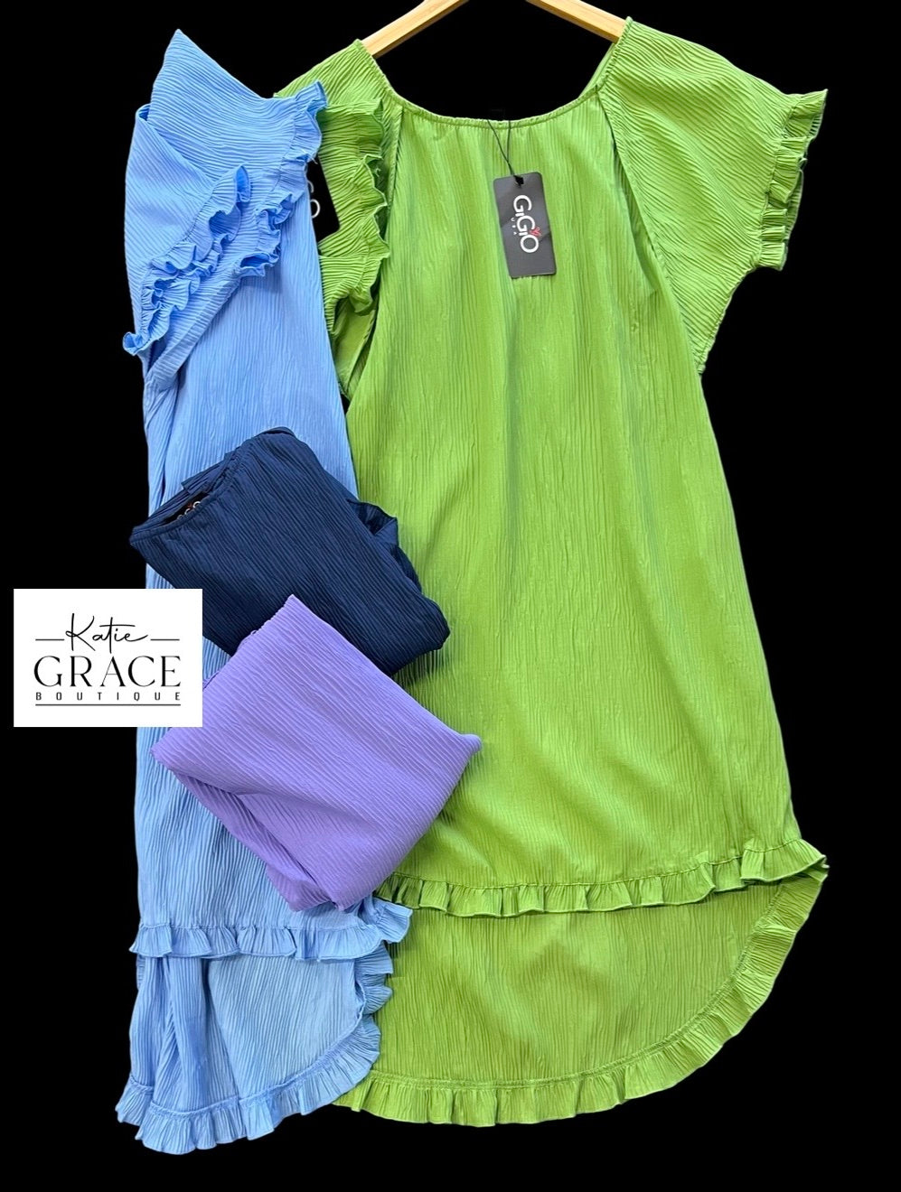 "Leisha" Textured Dress, 4 colors - The Katie Grace Boutique